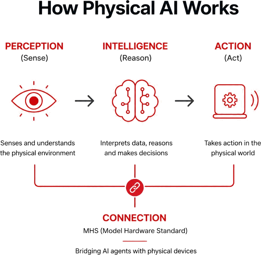 How Physical AI works: perception, intelligence, action, and MHS connection